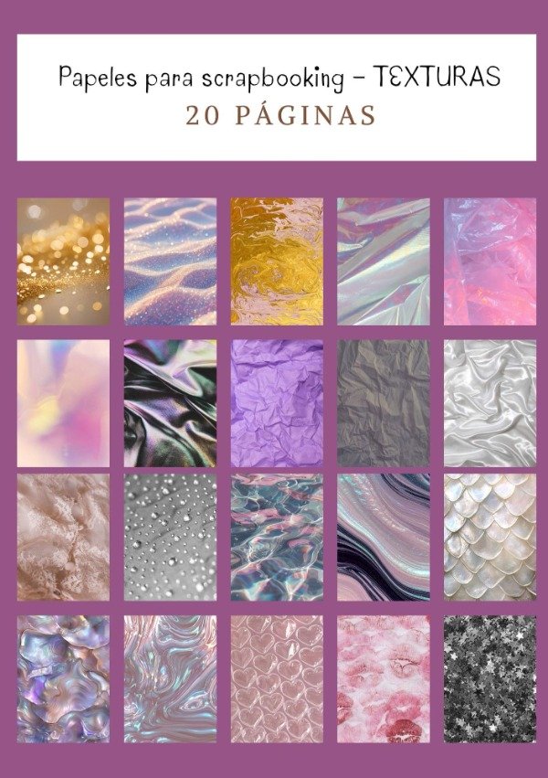 Producto - Pack de Papeles para Scrapbooking TEXTURAS
