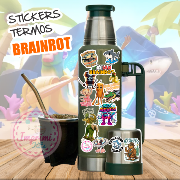 Producto - Calcos Stickers Brainrot Memes Italianos Pack Imprimible sticker termos dtf