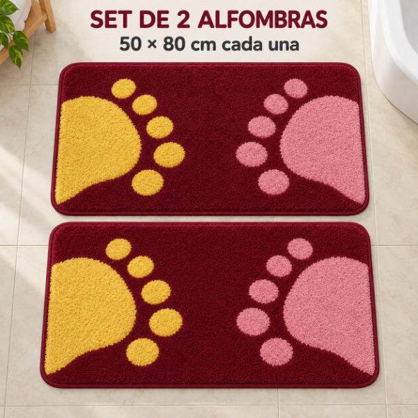 Producto - SET DE 2 ALFOMBRAS PIE DE CAMA GRUESAS 50X80CM ART DECO - 8