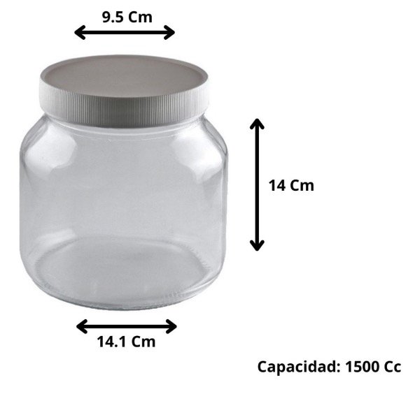 Producto - Combo londra de 3 frascos XL 1500 ML etiquetas resistente a liquidos - 2
