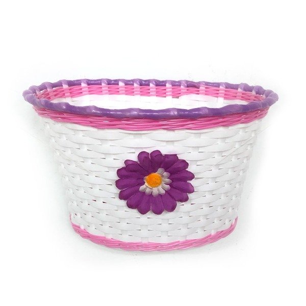 Producto - CANASTO BANCO LILA/ROSA C/FLORES