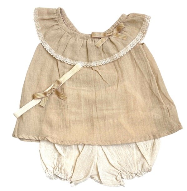 Producto - Conjunto gaza beige. - 1