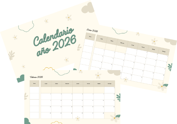 Producto - calendario flores 2026 Oficio