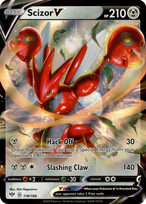 Producto - Scizor V - 118/189 - Darkness Ablaze - Holo