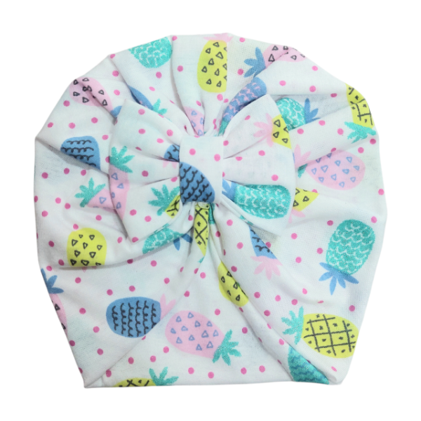 Producto - Turbante beba estampado moño "Anana"