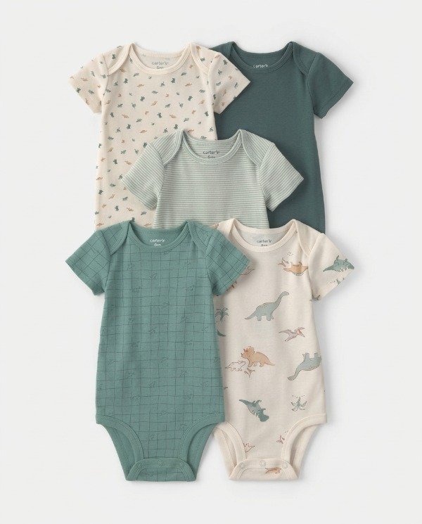Producto - Pack x5 bodies CARTERS Dinos 18 meses - 0
