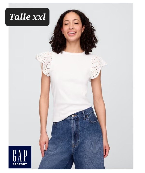 Producto - Remera manga corta gap talle xxl blanca