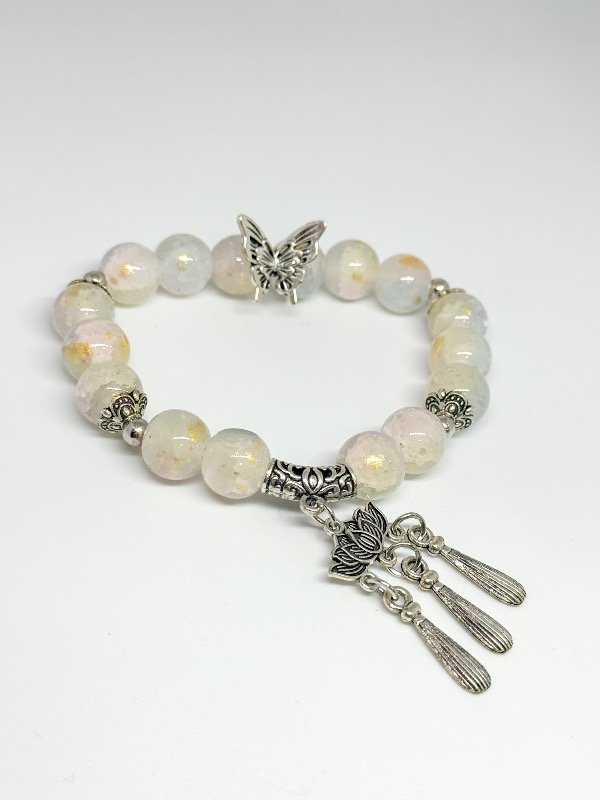 Producto - Pulsera elástica cristal blanco