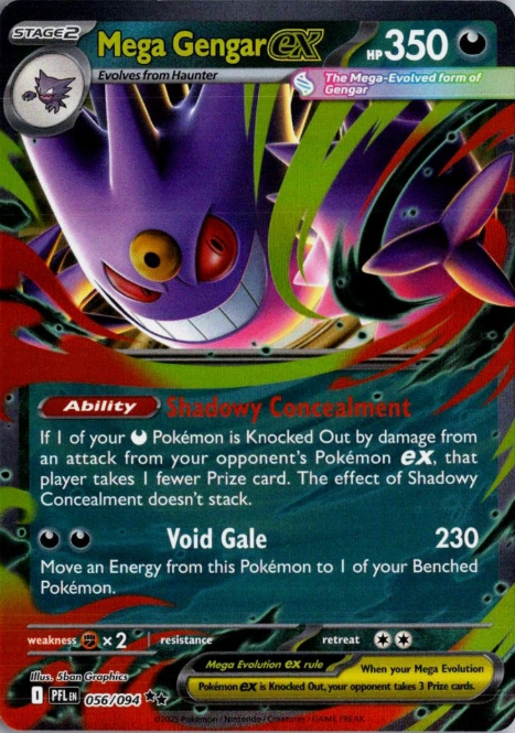 Producto - Mega Gengar ex (056/094) [Mega Evolution: Phantasmal Flames]