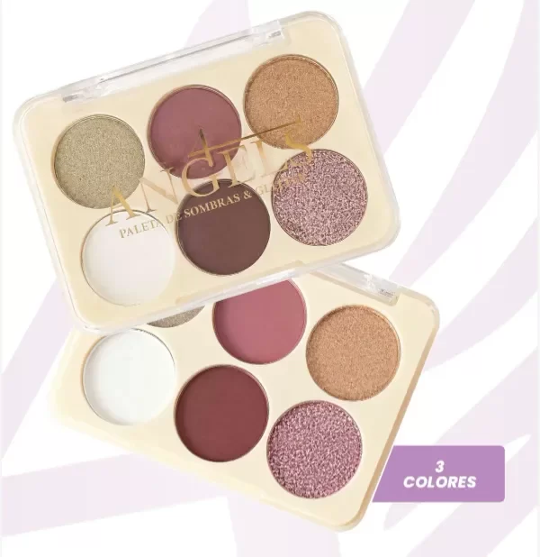 Producto - SOMBRA PARA OJOS+GLITTER 6COLORES 4ANGELS 4 ANGELS OJOS CEJAS