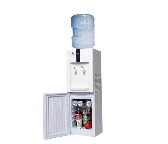 Producto - Dispenser de Agua Pie - Frío/calor con Heladera para Botellón Blanco