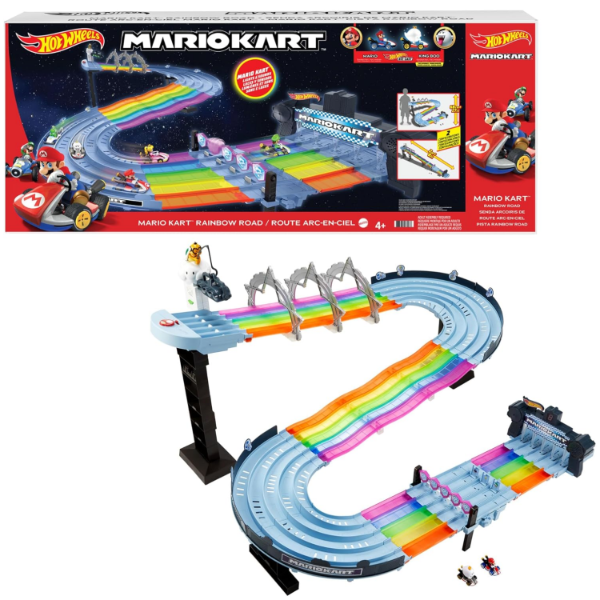 Producto - Hot Wheels Mario Kart Rainbow Road Raceway Con Luz y Sonido