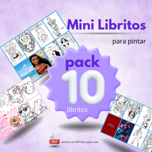 Producto - Pack 10 Mini libros para pintar