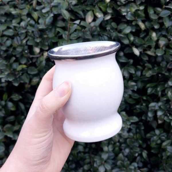Producto - Mate Acero REDONDO BLANCO