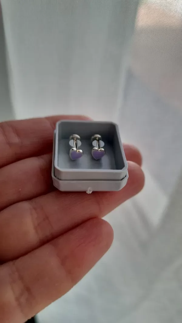 Producto - Abridores cora violeta esmaltado plata 925