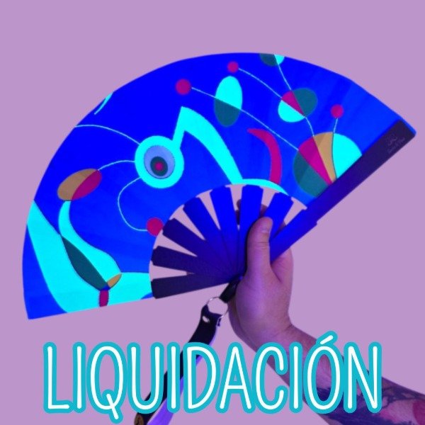 Producto - SALE Abanico NEÓN "El Jardín de Miró" -CON ACCESORIOS-