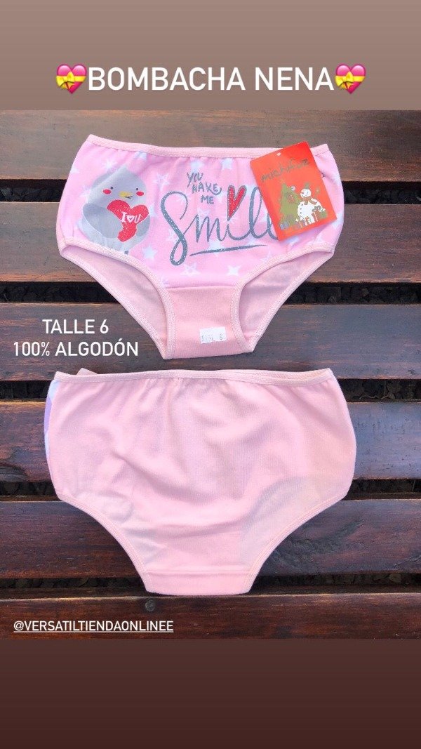 Producto - Bombacha nena T6 x1