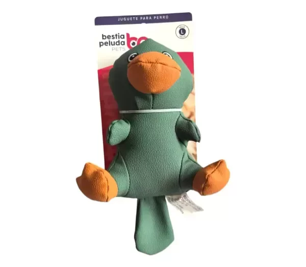 Producto - Pato Cuero sintetico con chifle 24cm