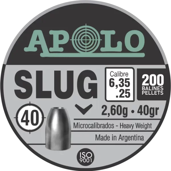 Producto - Balin Apolo Slug 40GR. Calibre 6,35 X200 UNIDADES