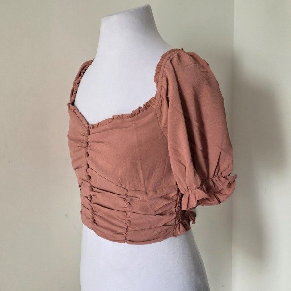 Producto - Blusa con manga princesa espalda con frunce y botones - Talle M - 2