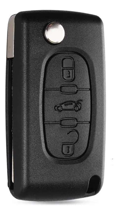 Producto - CARCASA PEUGEOT CITROEN NAVAJA 3 BOTONES CON BAÚL HU83 SIN PORTAPILAS CE0523
