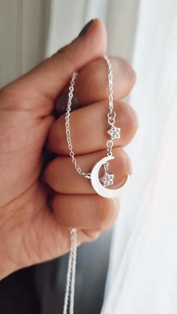 Producto - Gargantilla luna y estrellas con detalles con strass AB