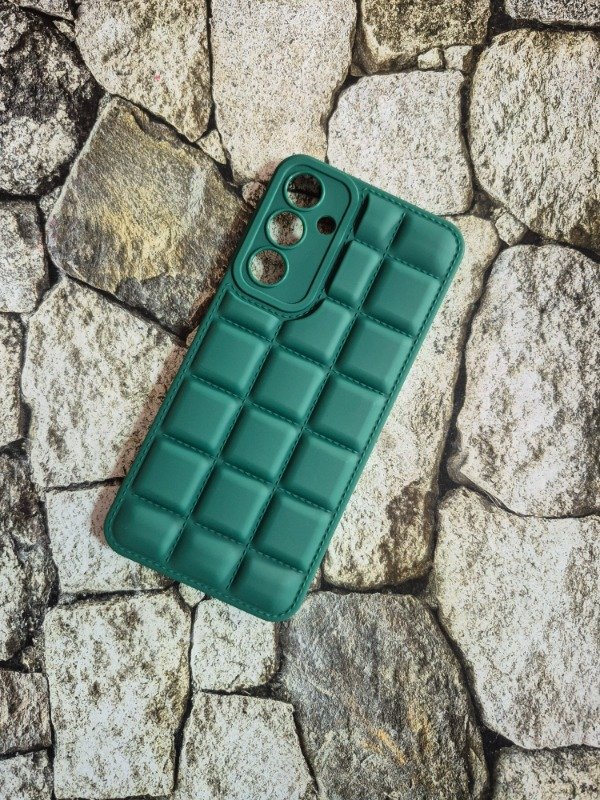 Producto - Funda puffer chocolate Samsung A16 verde