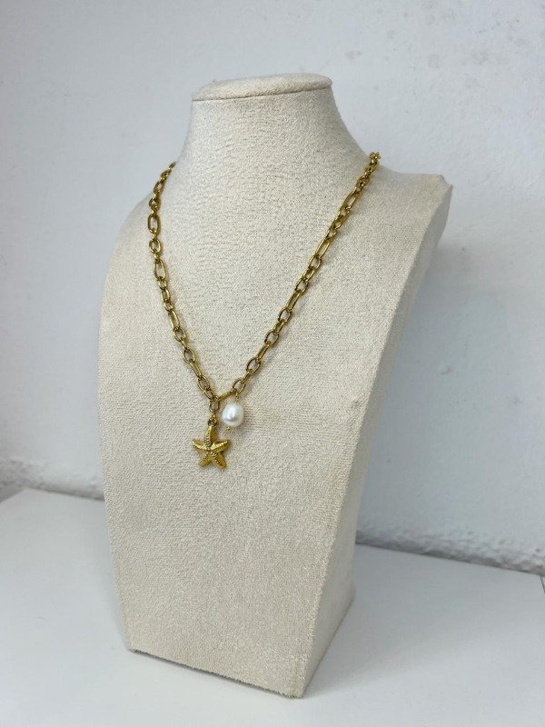 Producto - Cadena French acero enchapado en oro