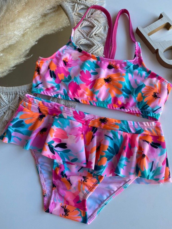 Producto - Bikini Floreada Bolados - COD 992
