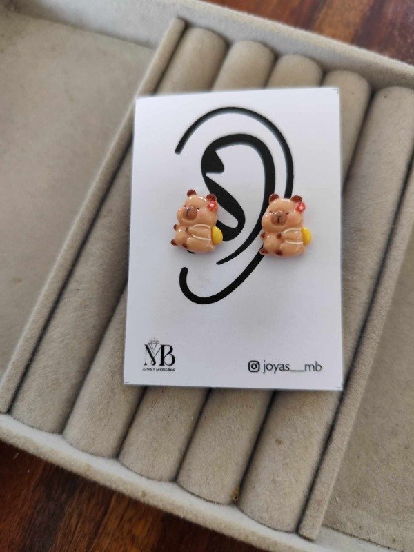 Producto - Aros capibara modelo 5. Acero quirúrgico