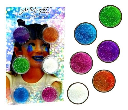 Producto - MAQUILLAJE ARTISTICO GLITTER SURTIDO x 6 unid ARTELIGHT