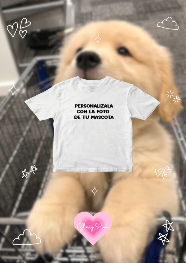 Baby tee ilustración de tu mascota personalizada — imagen 2