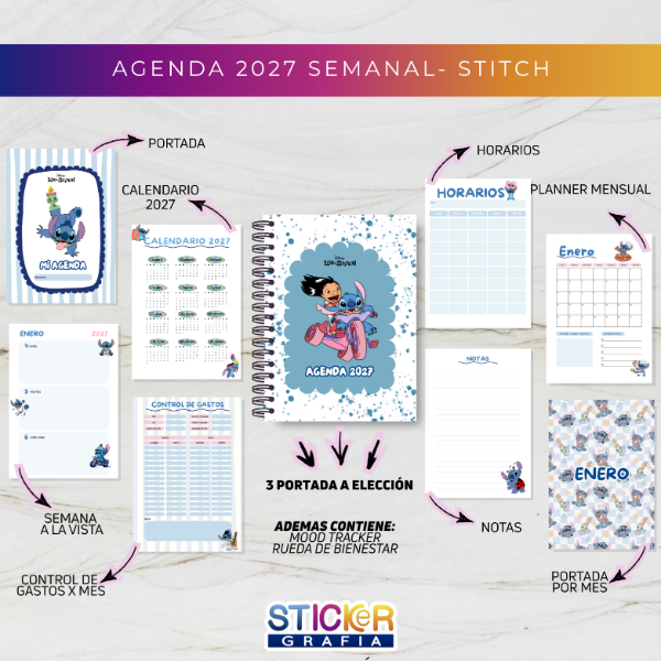 Producto - Agenda 2027 Semanal Stitch