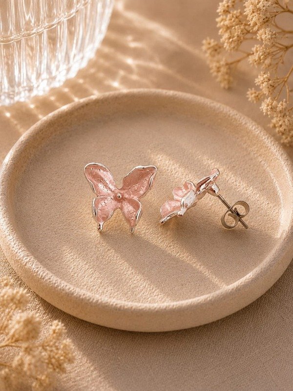 Producto - Aros Mariposas Rosas B.P.