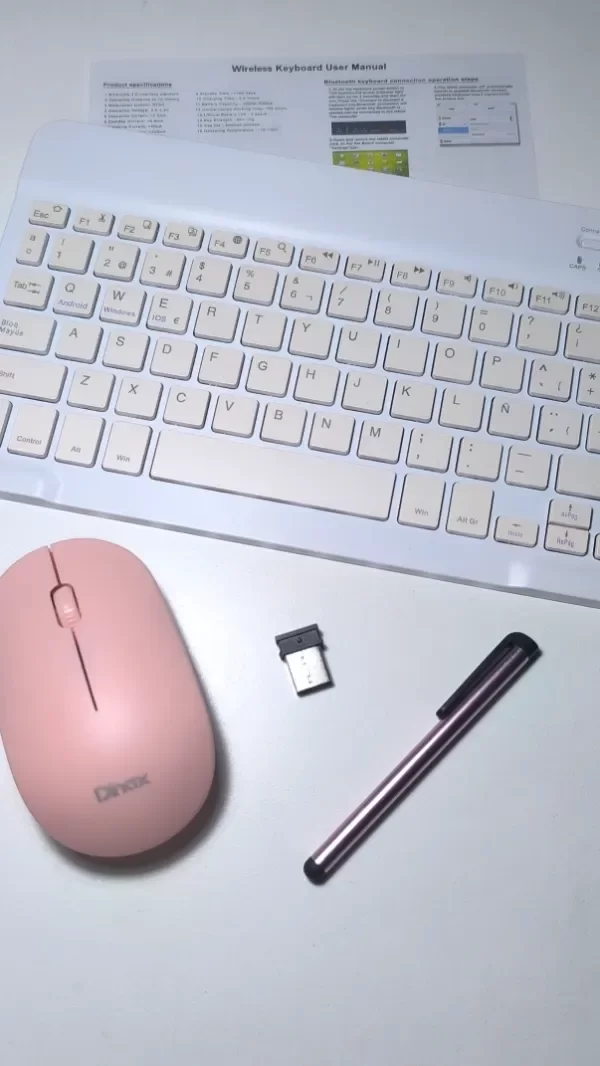Producto - Mouse y teclado inalambrico mas lapiz optico