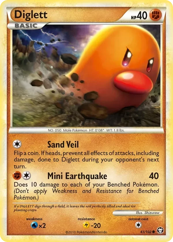 Producto - Diglett (61/102) [HeartGold and SoulSilver: Triumphant]