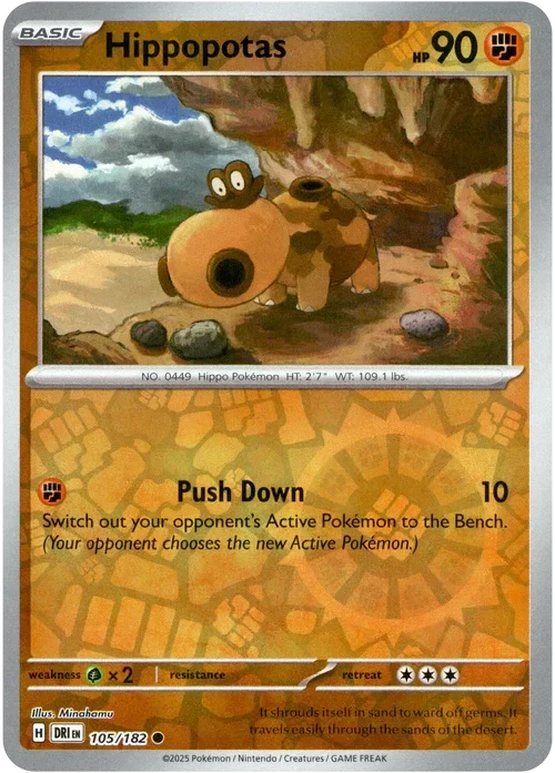 Producto - Hippopotas - 105/182 - Destined Rivals - Reverse Holo