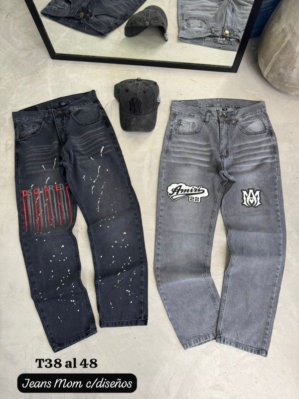 Producto - JEANS MOM ESTAMPADOS HM