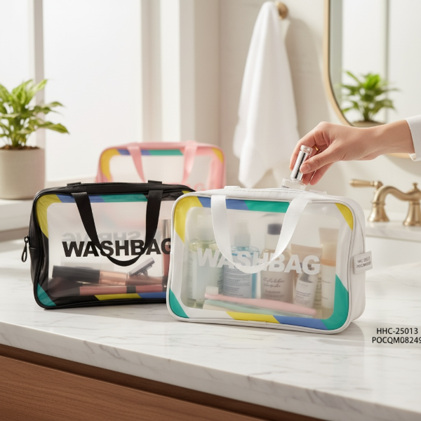 Producto - NECESER PORTACOSMETICOS IMPERMEABLE PVC WAHSBAG GRANDE 30X20X8