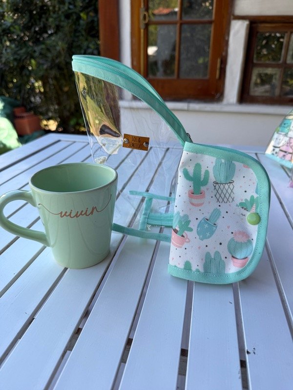 Producto - Set verde agua cactus