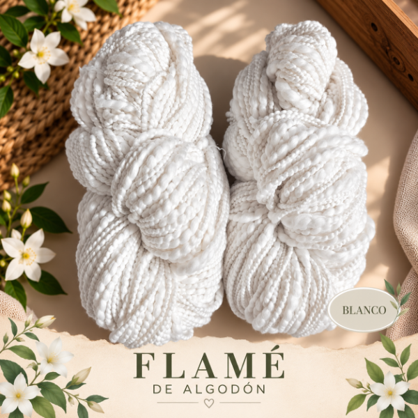 Producto - Combo Flame de Algodon Blanco (2 madejas)