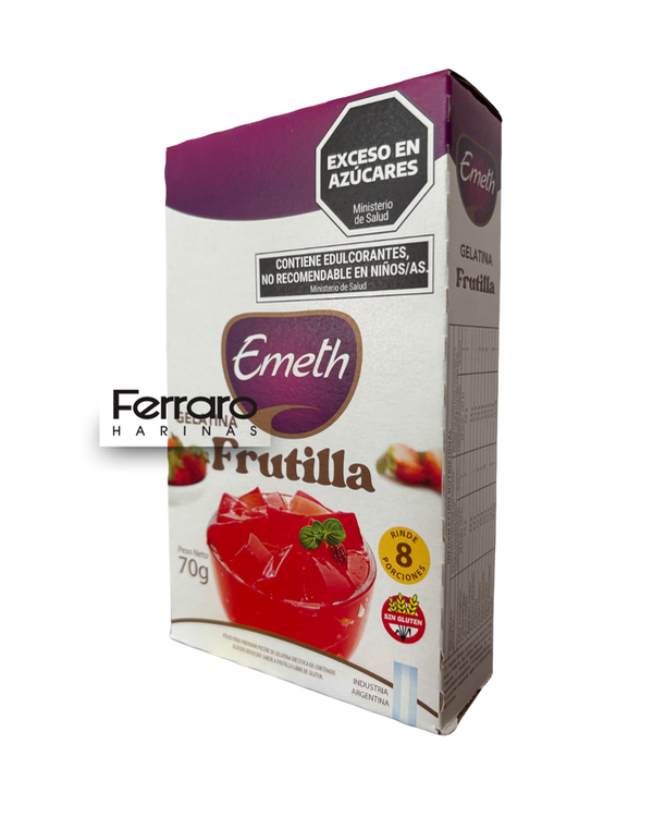 Producto - Gelatina Emeth frutilla 70gr