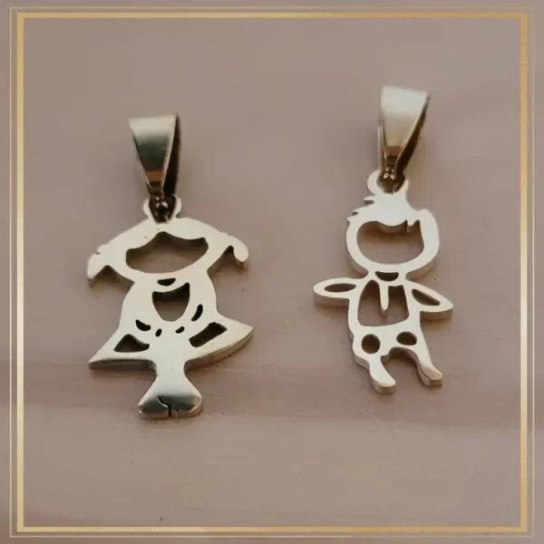 Producto - Dije nene/a (acero dorado)