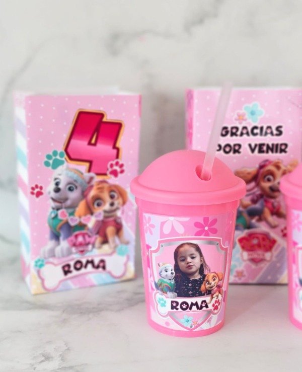 Producto - COMBO I:"Bolsa+ Vaso c/ sorbete Personalizado X10 unidades" - 0