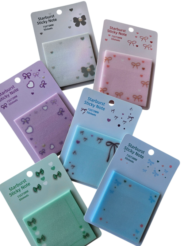 Producto - Notas Adhesivas Transparentes con Glitter