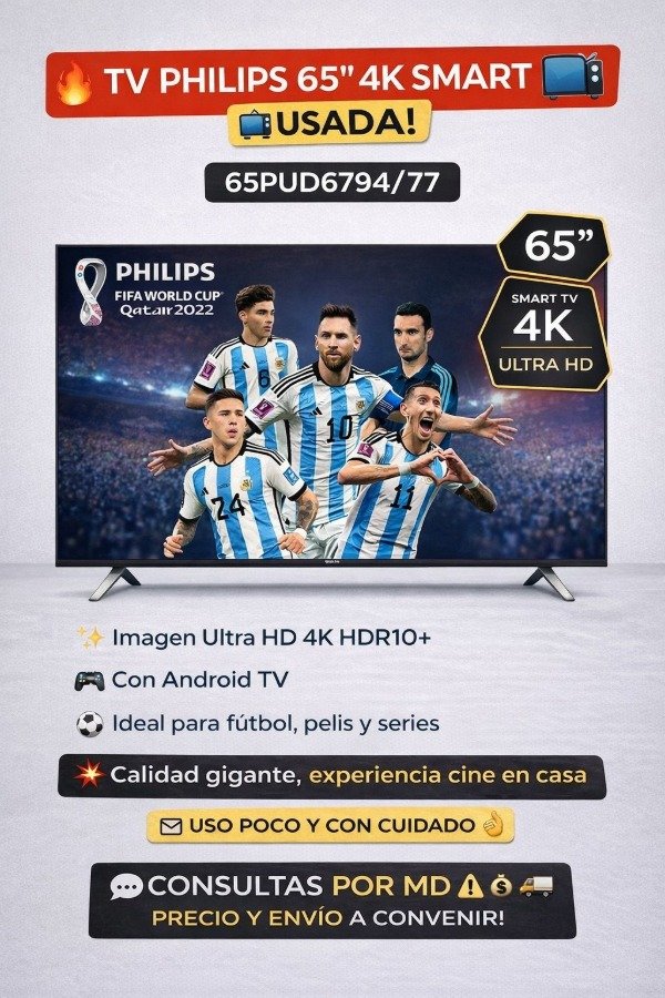 Producto - SMART TV PHILIPS 65PUD6794/77 4K UHD