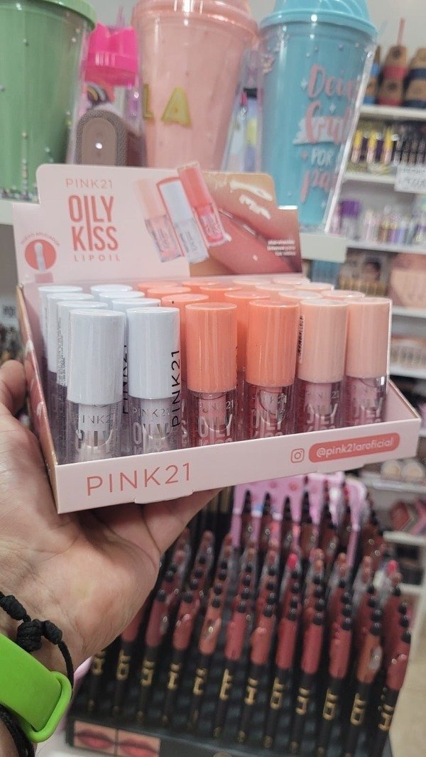 Producto - CAJA X 24U BRILLO LABIAL PINK21 OILY KISS