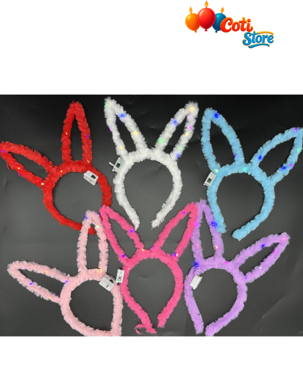 Producto - Vincha Conejita Peluche 14 Led