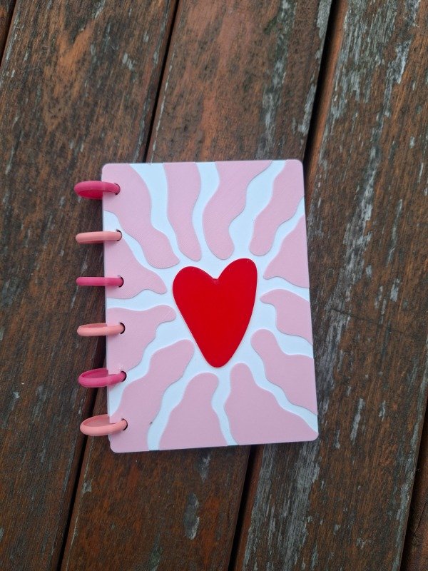 Producto - Anotador A6 - Corazón con ondas II