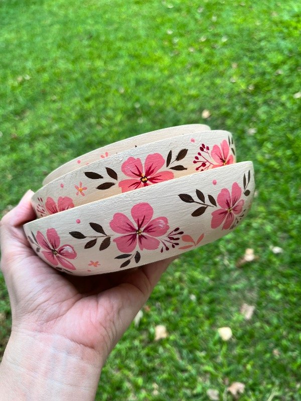 Producto - Set fuentes de algarrobo Alegria Rosa